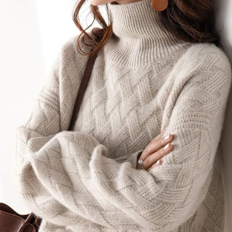 Pull en maille col montant pour femmes - Emilia Lane