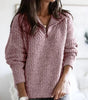 Pull en Tricot à Col Montant avec Fermeture Éclair pour Femme - Emilia Lane