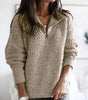 Pull en Tricot à Col Montant avec Fermeture Éclair pour Femme - Emilia Lane