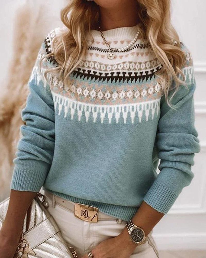 Pull - over d'hiver avec motifs pour Femmes - Emilia Lane