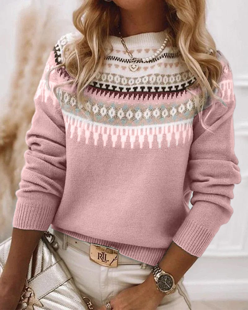 Pull - over d'hiver avec motifs pour Femmes - Emilia Lane