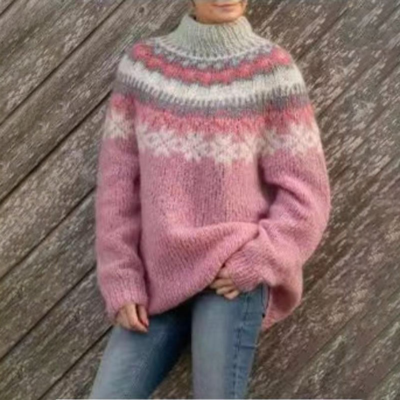 Pull - over Hiver Motif Nordique pour Femme - Emilia Lane
