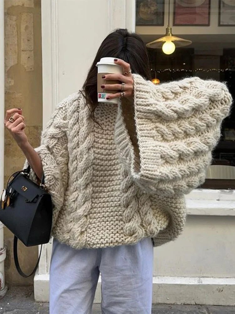Pull Oversize à Manches Évasées pour Femme - Emilia Lane