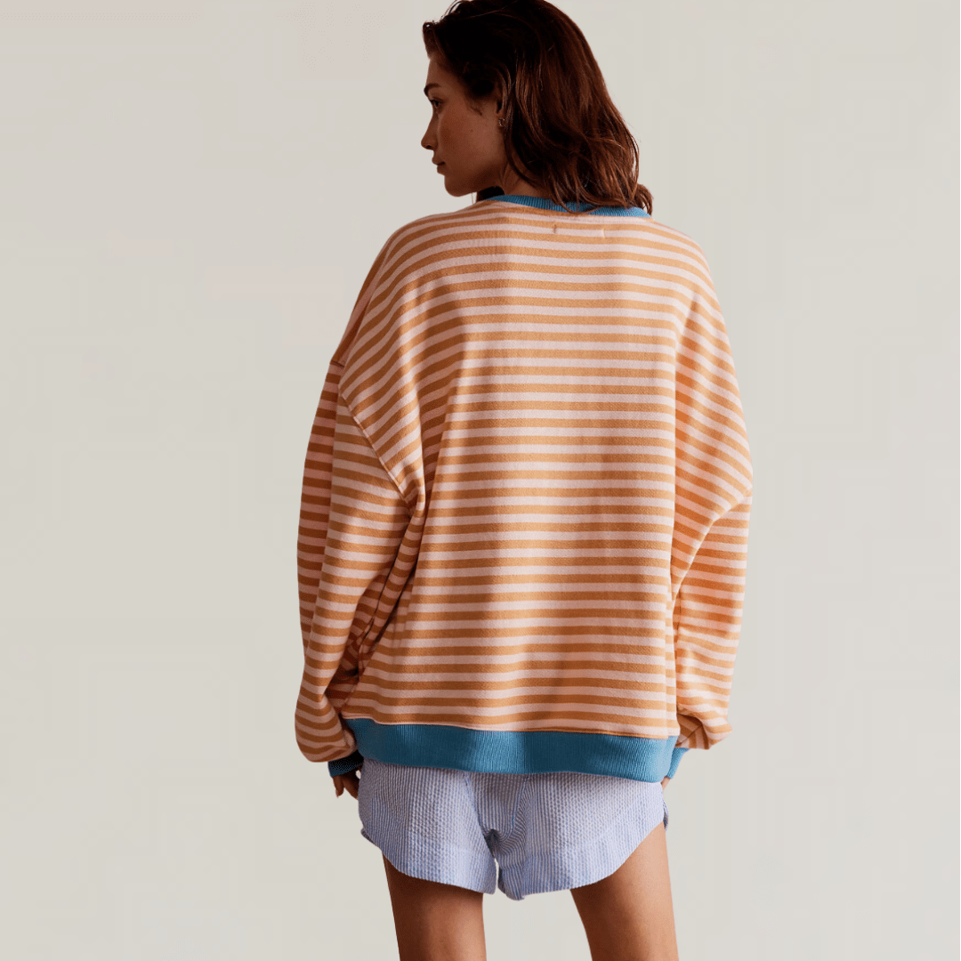 Pull oversize à rayures pour femmes - Emilia Lane