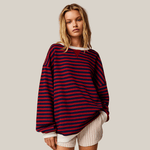 Pull oversize à rayures pour femmes - Emilia Lane