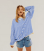 Pull oversize à rayures pour femmes - Emilia Lane