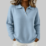 Pull Polo en Maille Souple pour Femmes - Emilia Lane