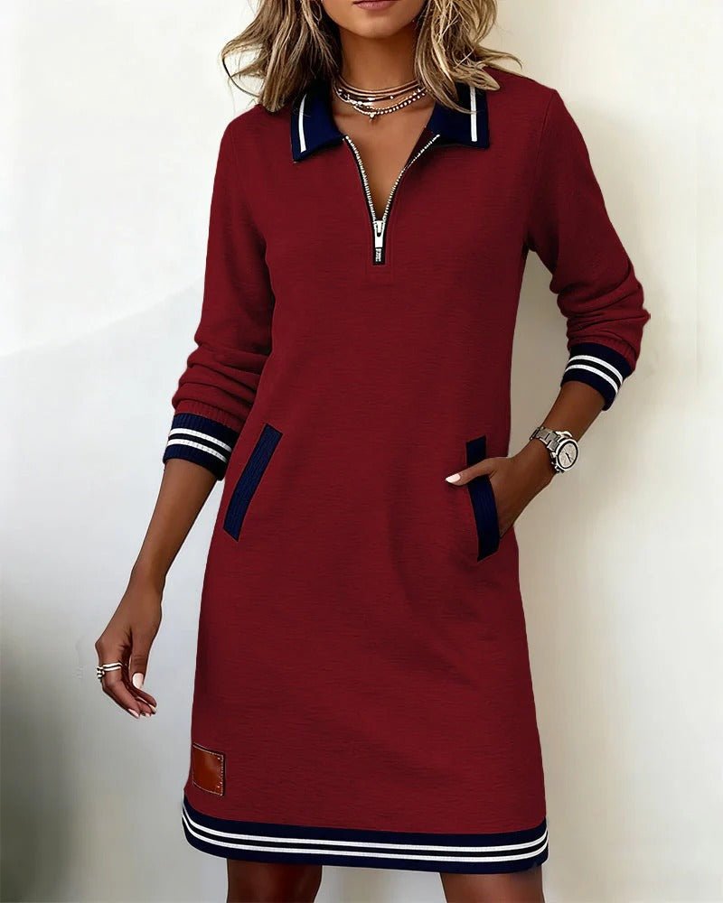 Robe à manches longues en coton pour femmes - Emilia Lane