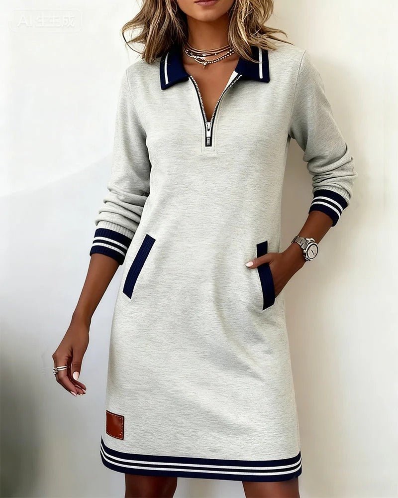 Robe à manches longues en coton pour femmes - Emilia Lane