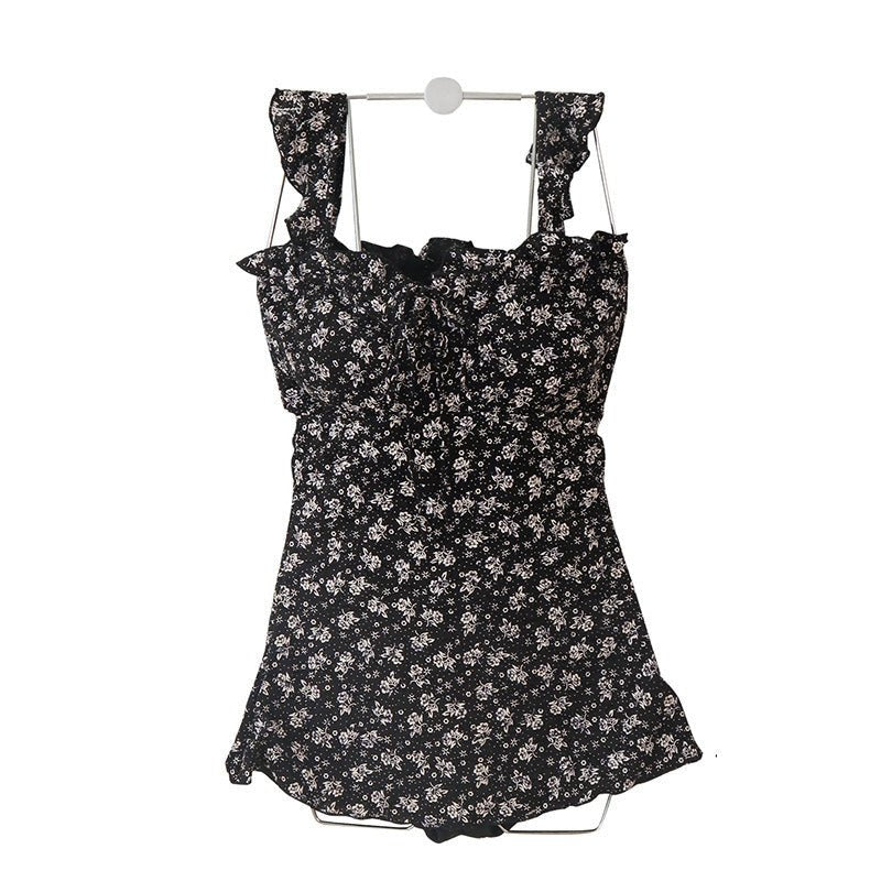 Robe Courte à Bretelles Imprimé Floral pour Femme - Emilia Lane