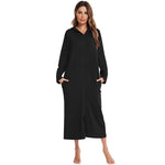 Robe de nuit zippée à capuche pour femmes - Emilia Lane