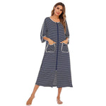 Robe de nuit zippée à capuche pour femmes - Emilia Lane
