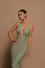 Robe de soirée moulante verte pour femmes - Emilia Lane