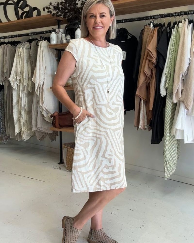 Robe d'Été Col Rond pour Femmes - Emilia Lane