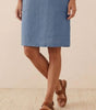 Robe Droite Femme en Lin et Coton avec Boutons et Poches - Emilia Lane