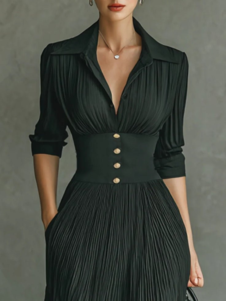 Robe élégante à taille plissée pour femmes - Emilia Lane