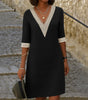 Mid-Length Cotton and Linen Dress for Women | Ideal for Summer