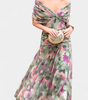 Robe Élégante Vert Foncé Col V Profond - Emilia Lane