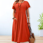 Robe en coton et lin pour femmes - Emilia Lane
