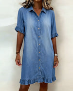 Robe en Denim avec Boutons pour Femme | Idéale pour le Quotidien - Emilia Lane