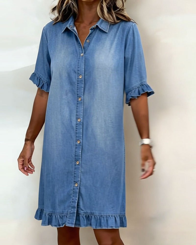 Robe en Denim avec Boutons pour Femme | Idéale pour le Quotidien - Emilia Lane