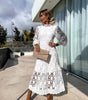 Robe en Dentelle avec Col Montant pour Femmes - Emilia Lane