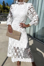 Robe en Dentelle avec Col Montant pour Femmes - Emilia Lane
