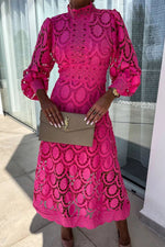 Robe en Dentelle avec Col Montant pour Femmes - Emilia Lane