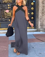Robe Longue à Bretelles Croisées pour Femmes - Emilia Lane