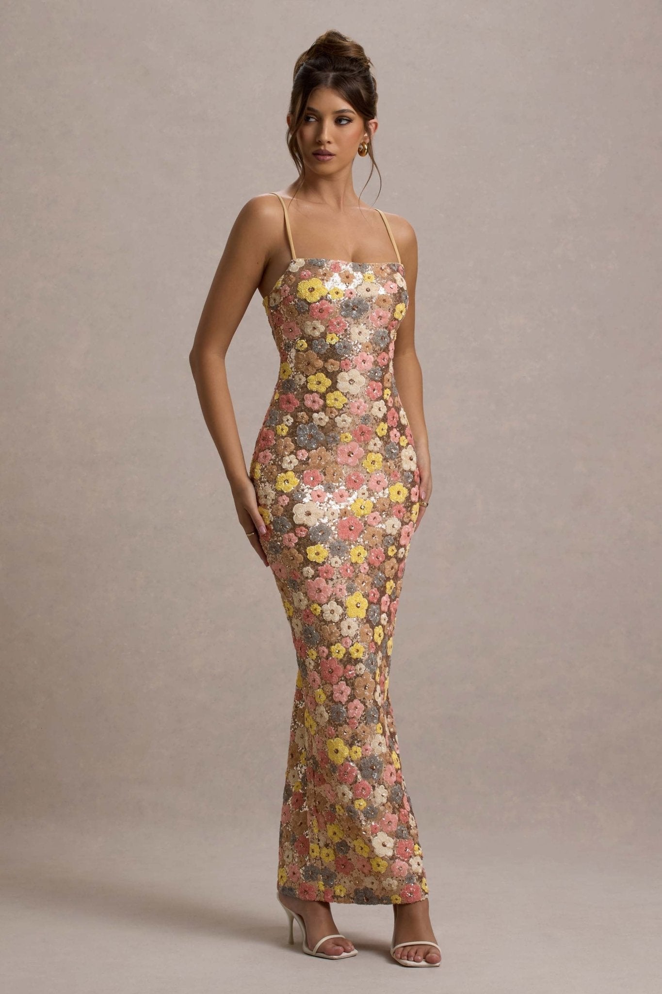 Robe Longue à Bretelles en Sequins pour Femmes - Emilia Lane
