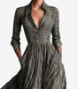 Robe longue à carreaux pour femmes - Emilia Lane