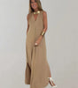 Robe longue à col en V pour femmes - Emilia Lane