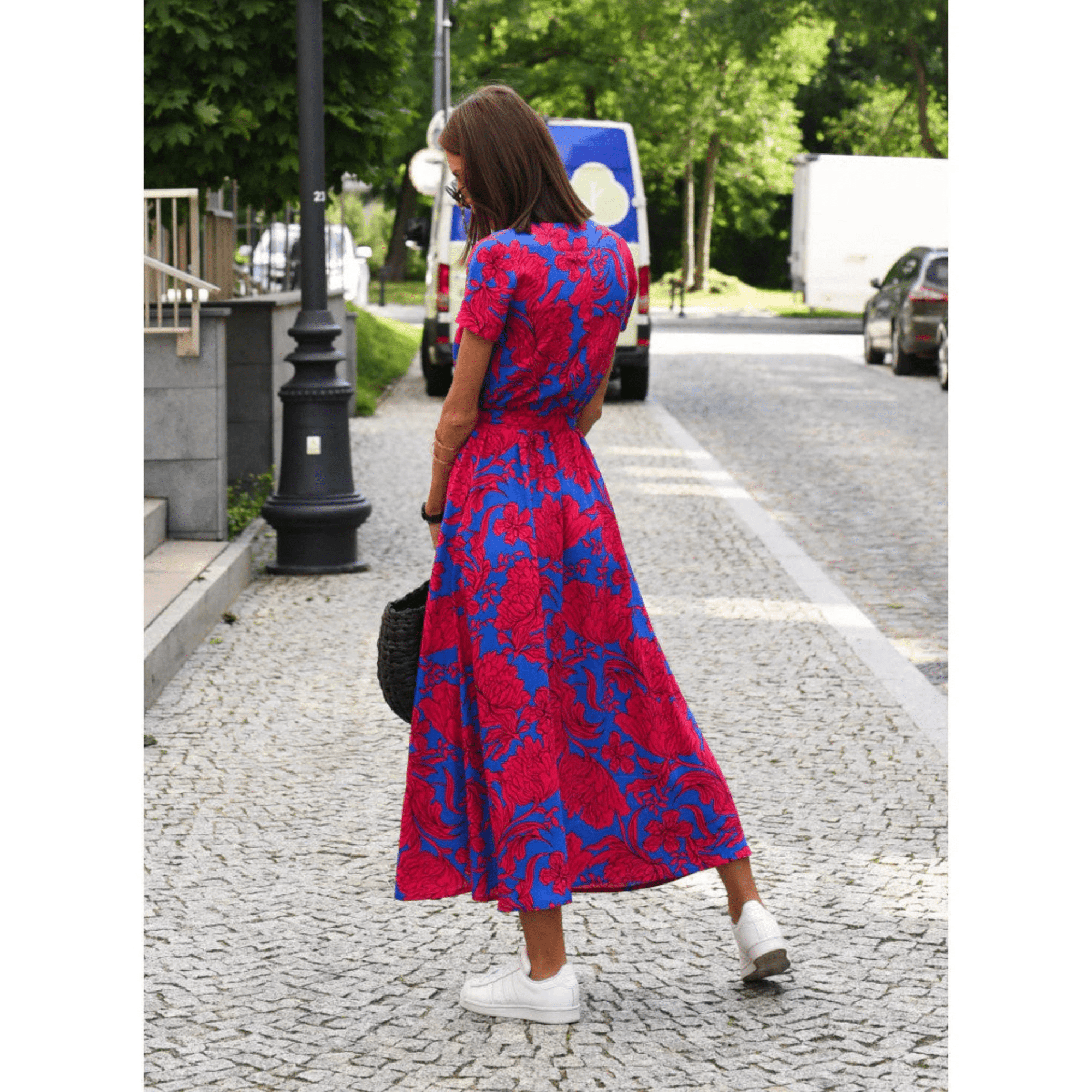 Robe Longue à Imprimé Floral Coupe Évasée pour Femme | Idéale pour l'Été - Emilia Lane