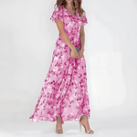 Robe Longue à Imprimé Floral en Chiffon pour Femmes - Emilia Lane