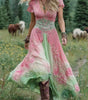 Robe Longue à Imprimé Floral et Encolure en V pour Femme | Idéale pour les Vacances - Emilia Lane