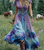 Robe Longue à Imprimé Floral et Encolure en V pour Femme | Idéale pour les Vacances - Emilia Lane