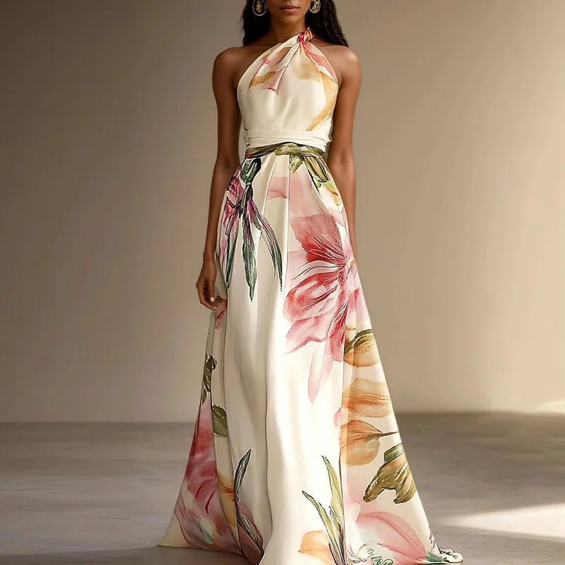 Robe Longue À Imprimé Floral pour Femmes - Emilia Lane