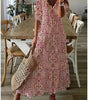 Robe Longue à Imprimé Géométrique et Manches Lanternes pour Femmes - Emilia Lane