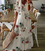 Robe Longue à Imprimé Géométrique et Manches Lanternes pour Femmes - Emilia Lane