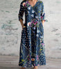 Robe longue à imprimé rétro pour femmes - Emilia Lane