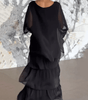 Robe Longue à Manches Chauve - Souris pour Femme | Idéale pour les Sorties - Emilia Lane