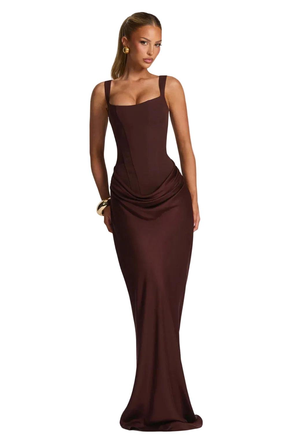 Robe Longue Ajustée sans Manches pour Femme | Idéale pour les Soirées - Emilia Lane