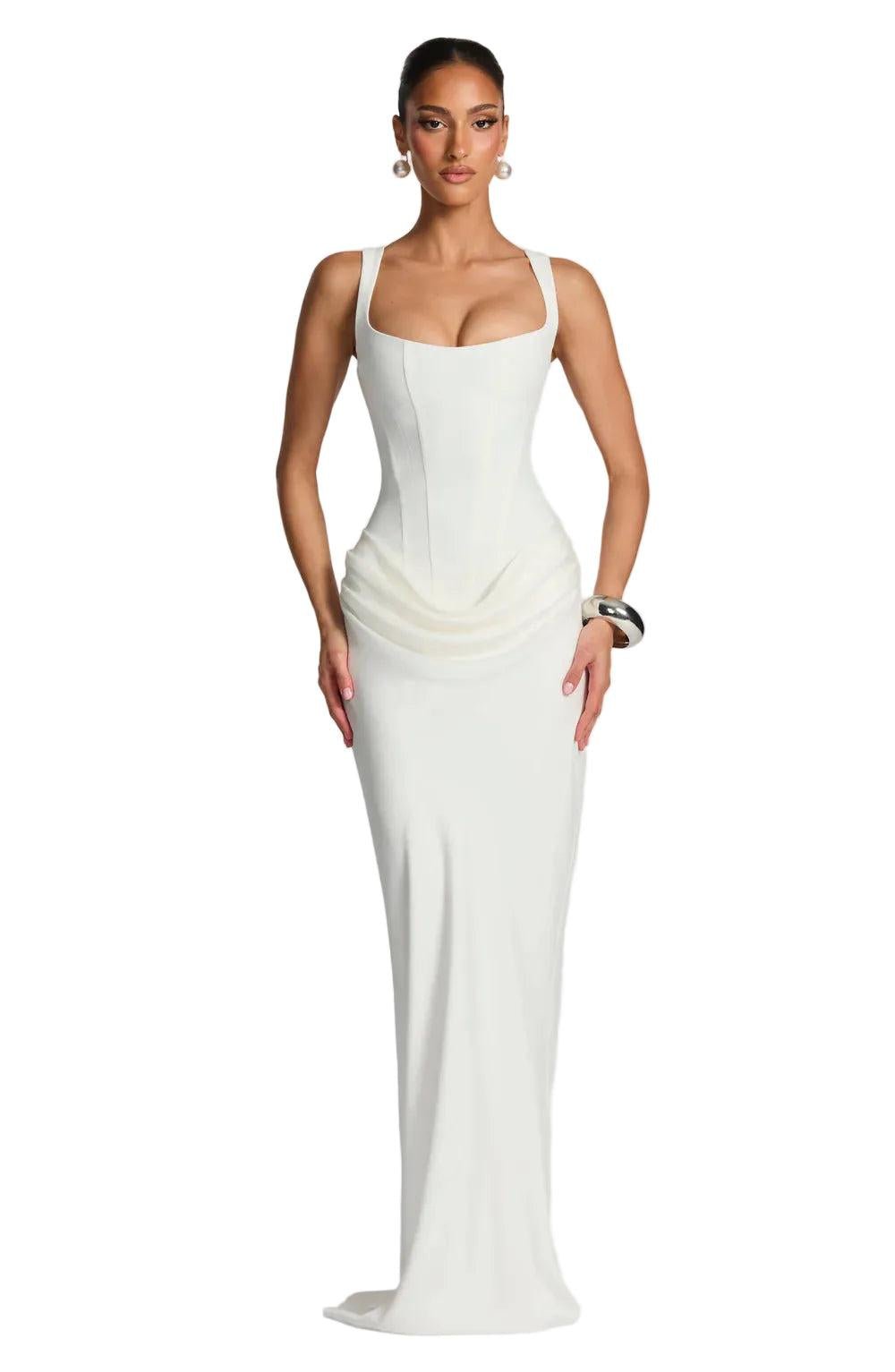 Robe Longue Ajustée sans Manches pour Femme | Idéale pour les Soirées - Emilia Lane