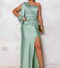 Robe Longue Asymétrique à Épaule Dénudée pour Femmes - Emilia Lane
