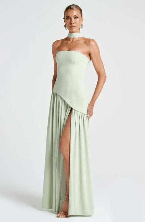 Robe Longue Asymétrique sans Bretelles pour Femme | Idéale pour les Sorties - Emilia Lane