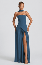 Robe Longue Asymétrique sans Bretelles pour Femme | Idéale pour les Sorties - Emilia Lane