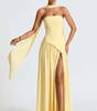 Robe Longue Asymétrique sans Bretelles pour Femme | Idéale pour les Sorties - Emilia Lane