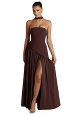Robe Longue Asymétrique sans Bretelles pour Femme | Idéale pour les Sorties - Emilia Lane