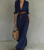 Robe Longue Ceinturée en Coton pour Femmes - Emilia Lane