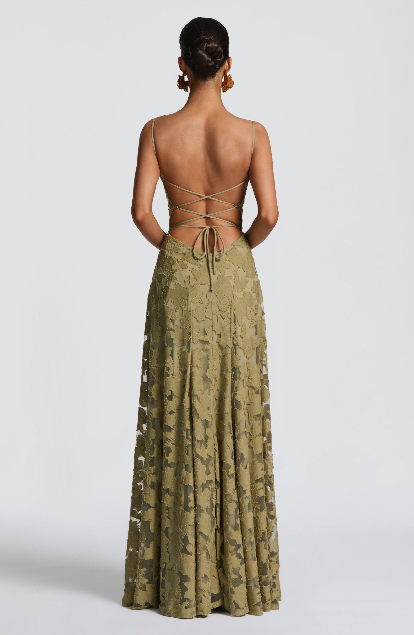 Robe Longue Drapée à Motif Floral avec Bretelles pour Femme | Idéale pour les Sorties - Emilia Lane